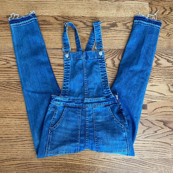 MADEWELL Skinny Blue Overalls Jeans Sz XS - Picture 1 of 11